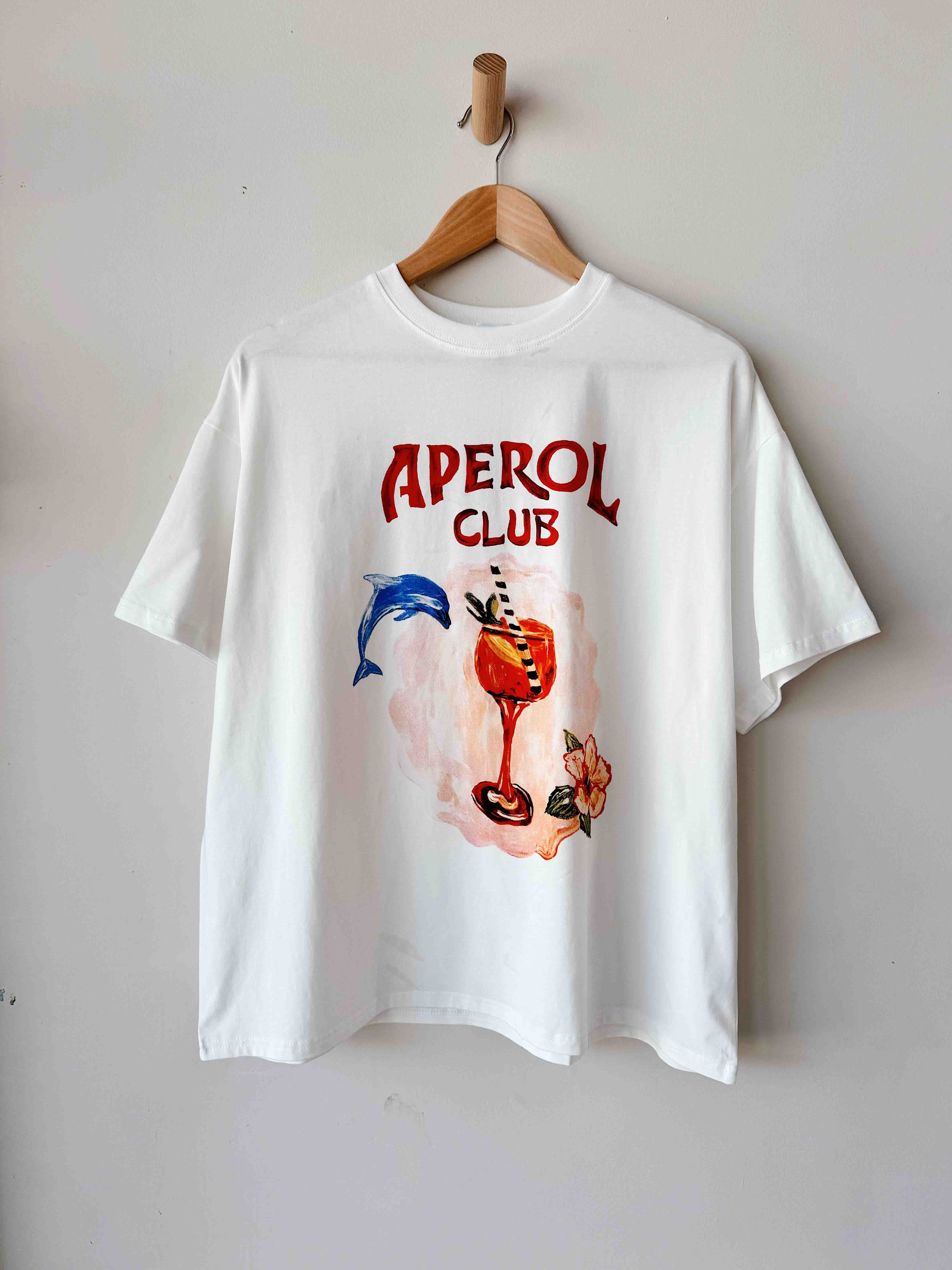 Womens SS Tee | White Aperol Club