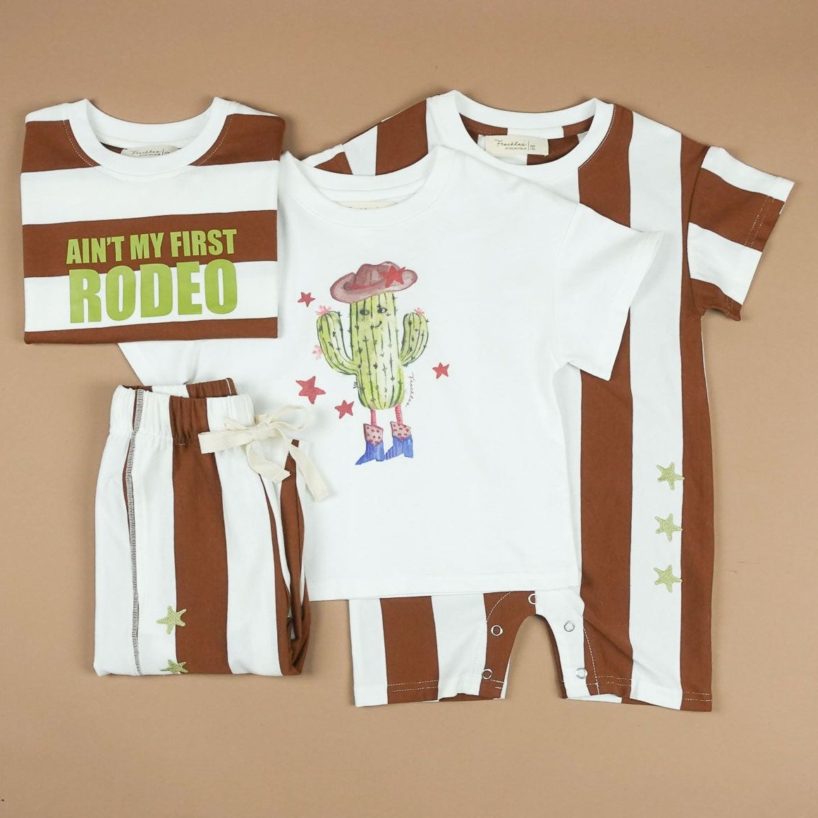 Boone Stripe Romper | Star Embroidery