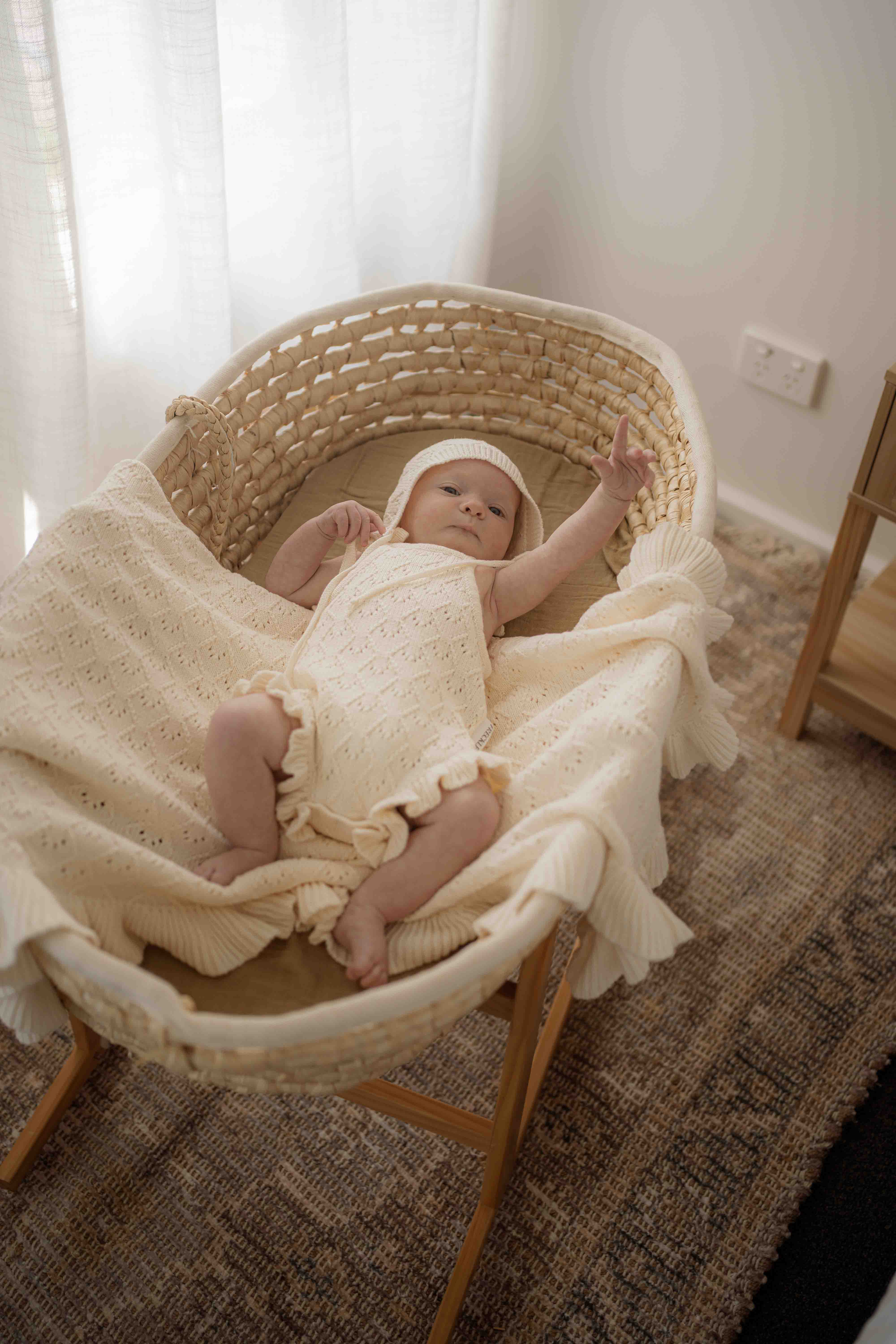 Mila Pointelle Tie Romper | Snow