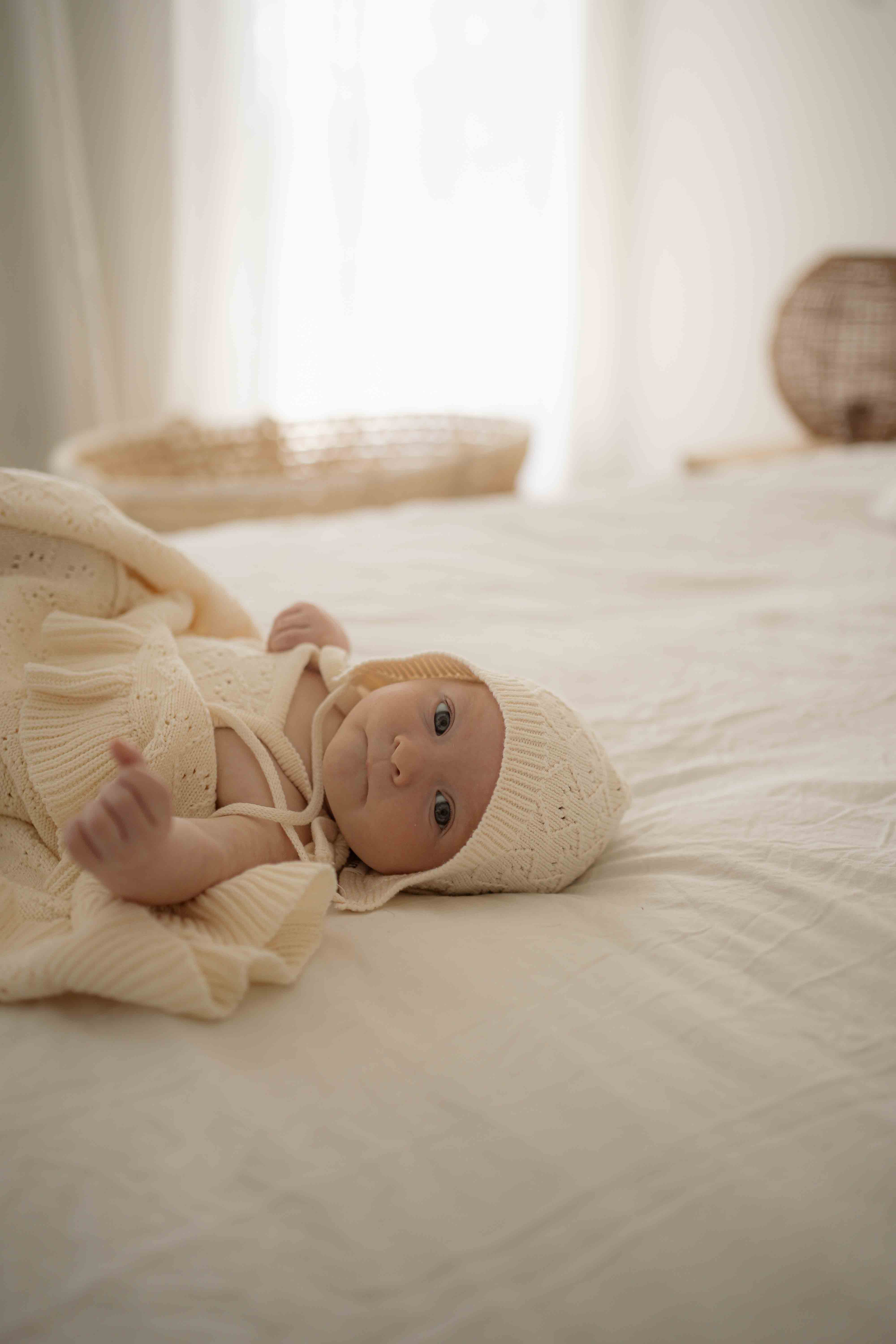 Mila Pointelle Tie Romper | Snow