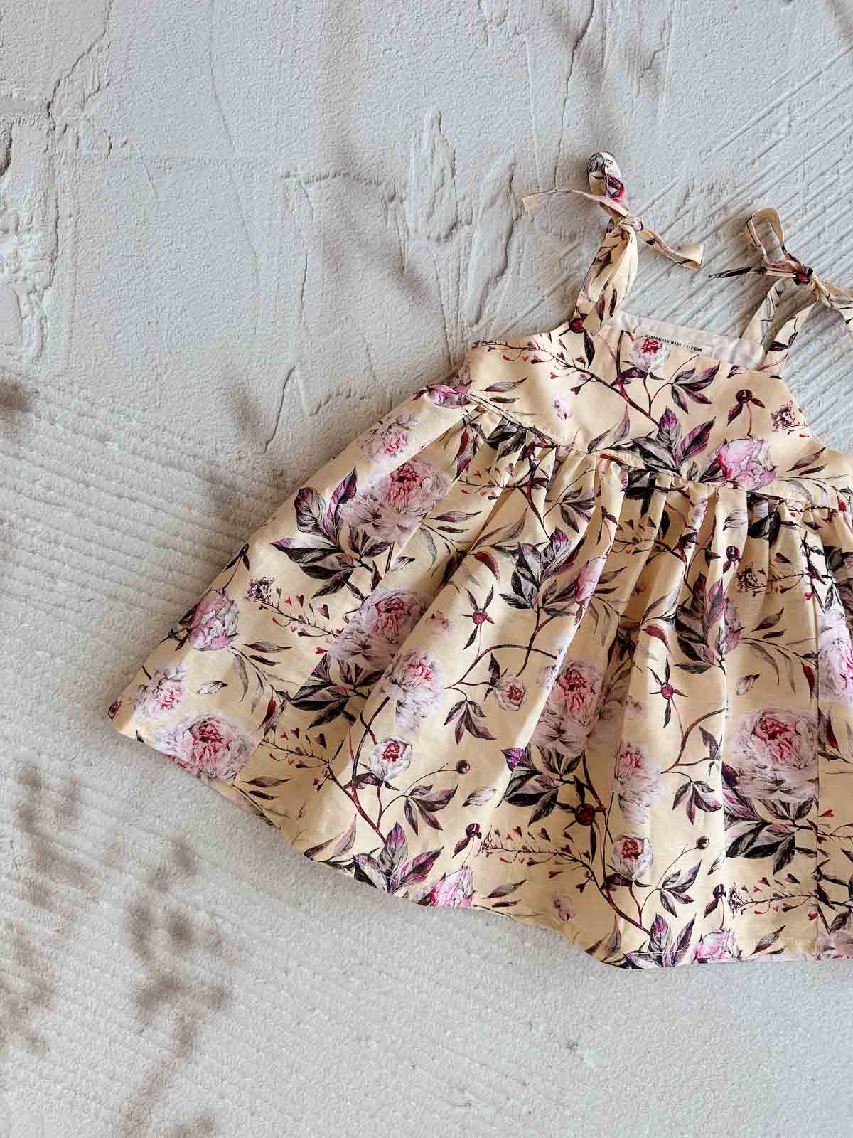 Honey Floral Linen Dress | Handmade