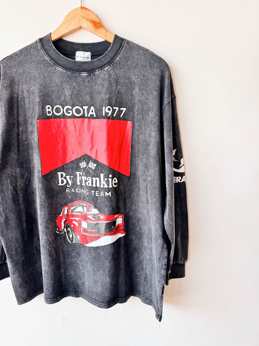 Womens LS Tee | Racing Team Acid wash