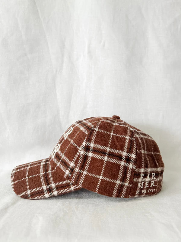 Women's Cap | Choc/Plaid