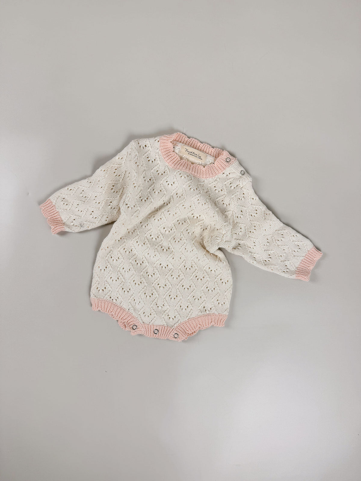 Mila Scollop Romper | Cream Blossom