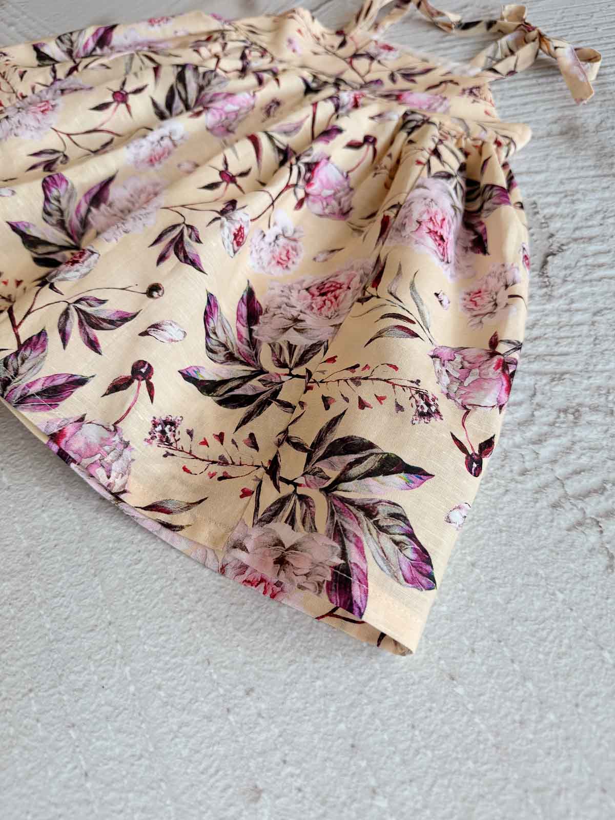 Honey Floral Linen Dress | Handmade