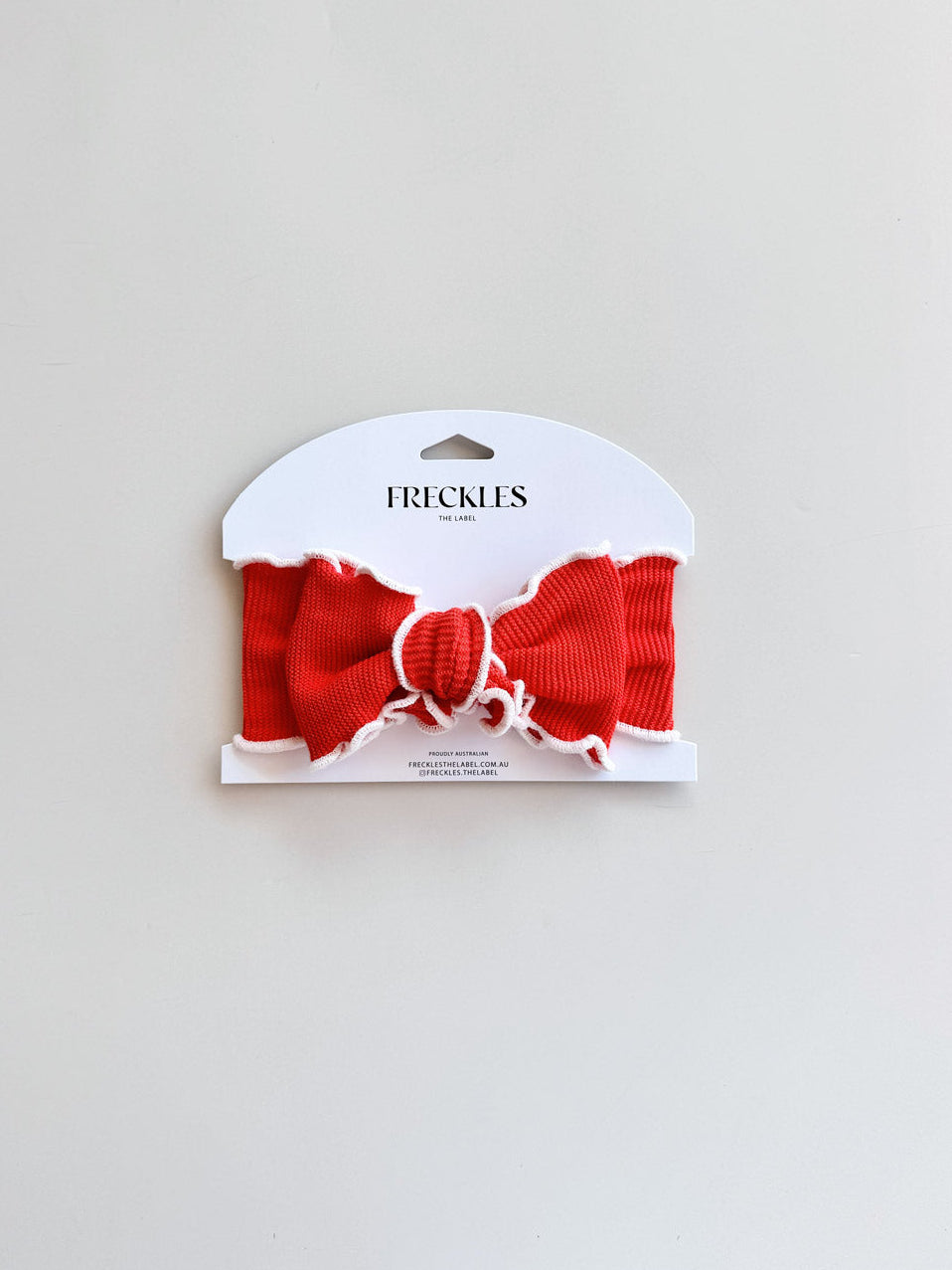 Pre-Order Knit Frill Baby Headband | Winterberry/Snow