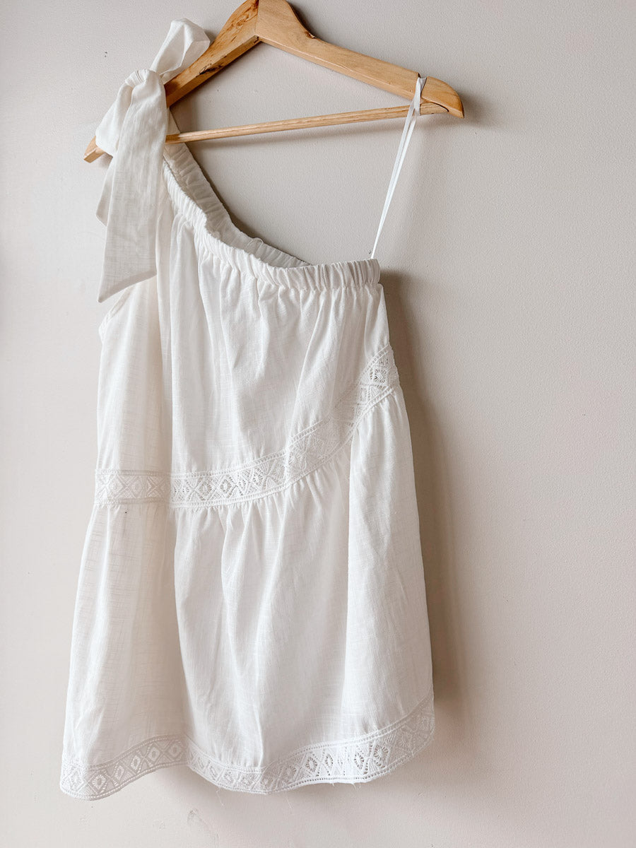 Women's One Shoulder Blouse | Snow Lace