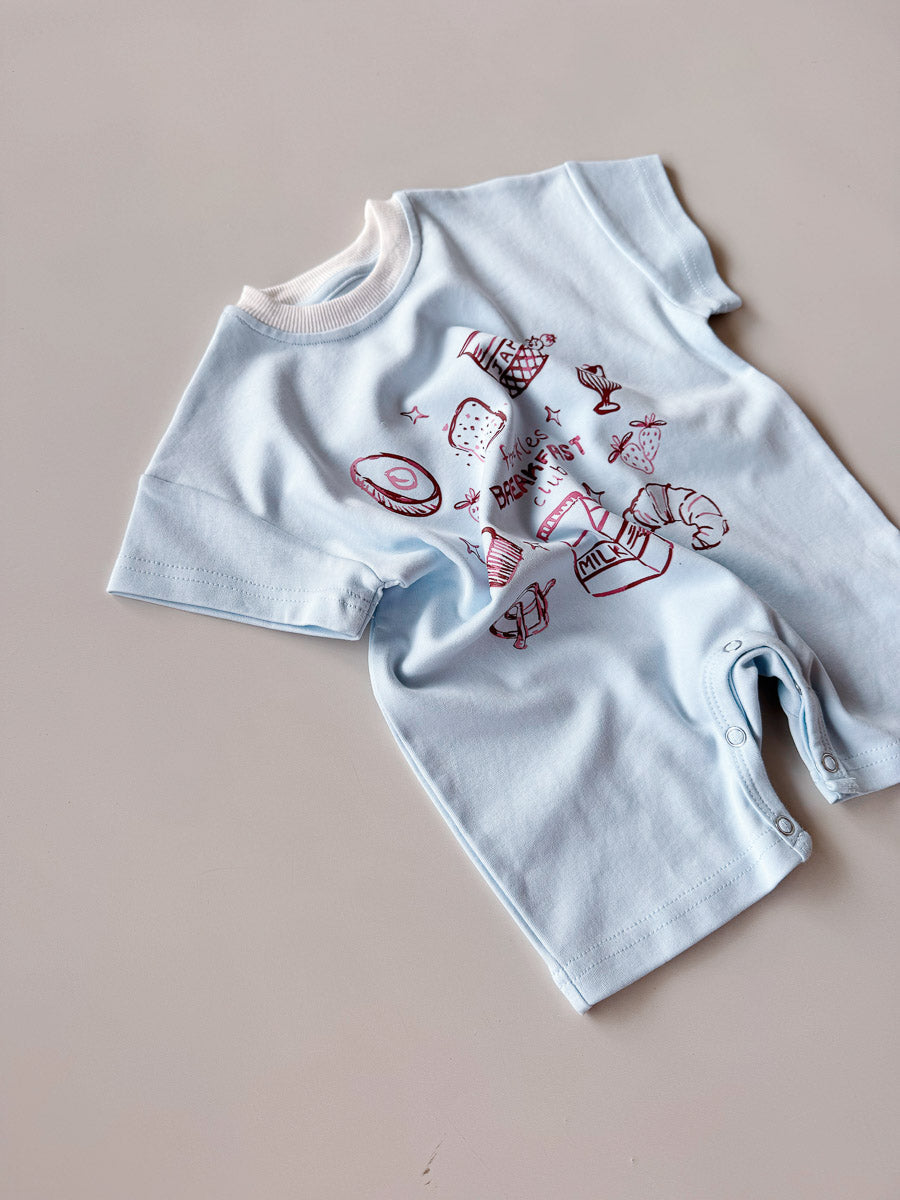 PRE-ORDER Breakfast Club Romper | Sky