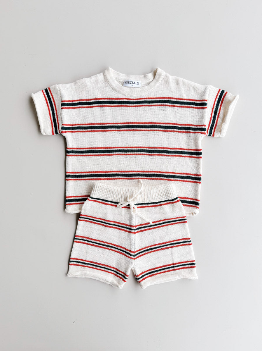 Pre-Order Retro Stripe Knit SET | Double Stripe