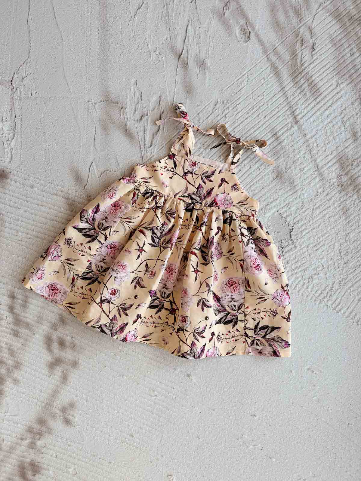 Honey Floral Linen Dress | Handmade