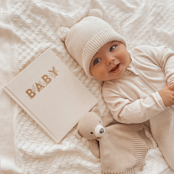 Mini Baby Journal Book l Oatmeal