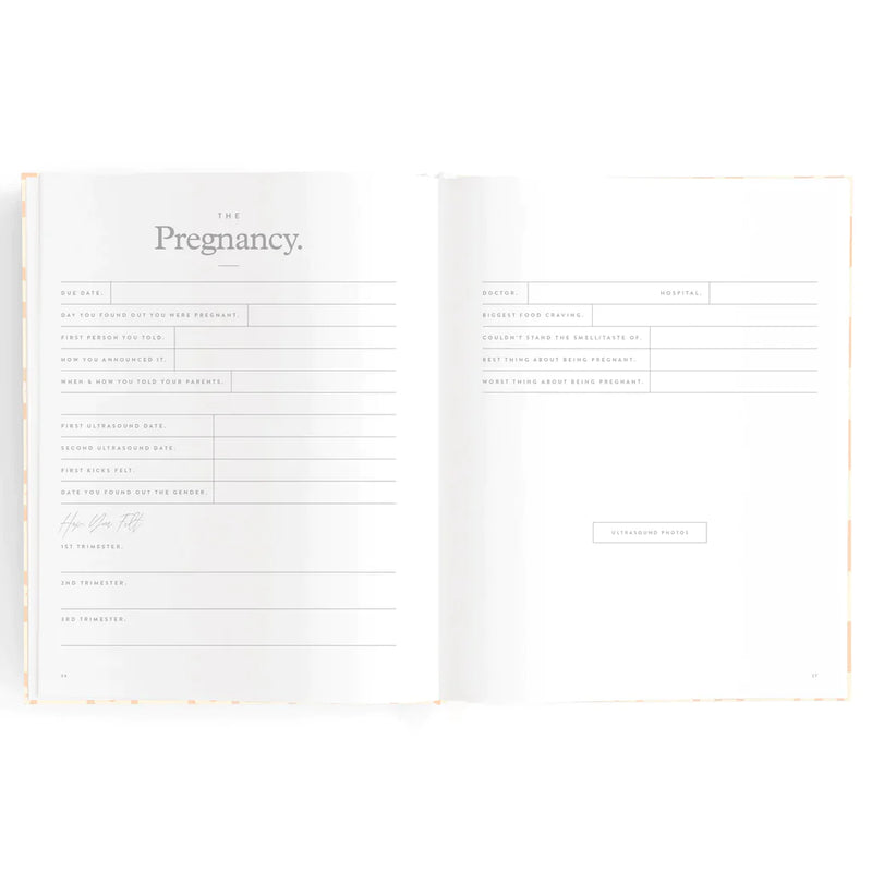 Baby Journal Book l Blue Check