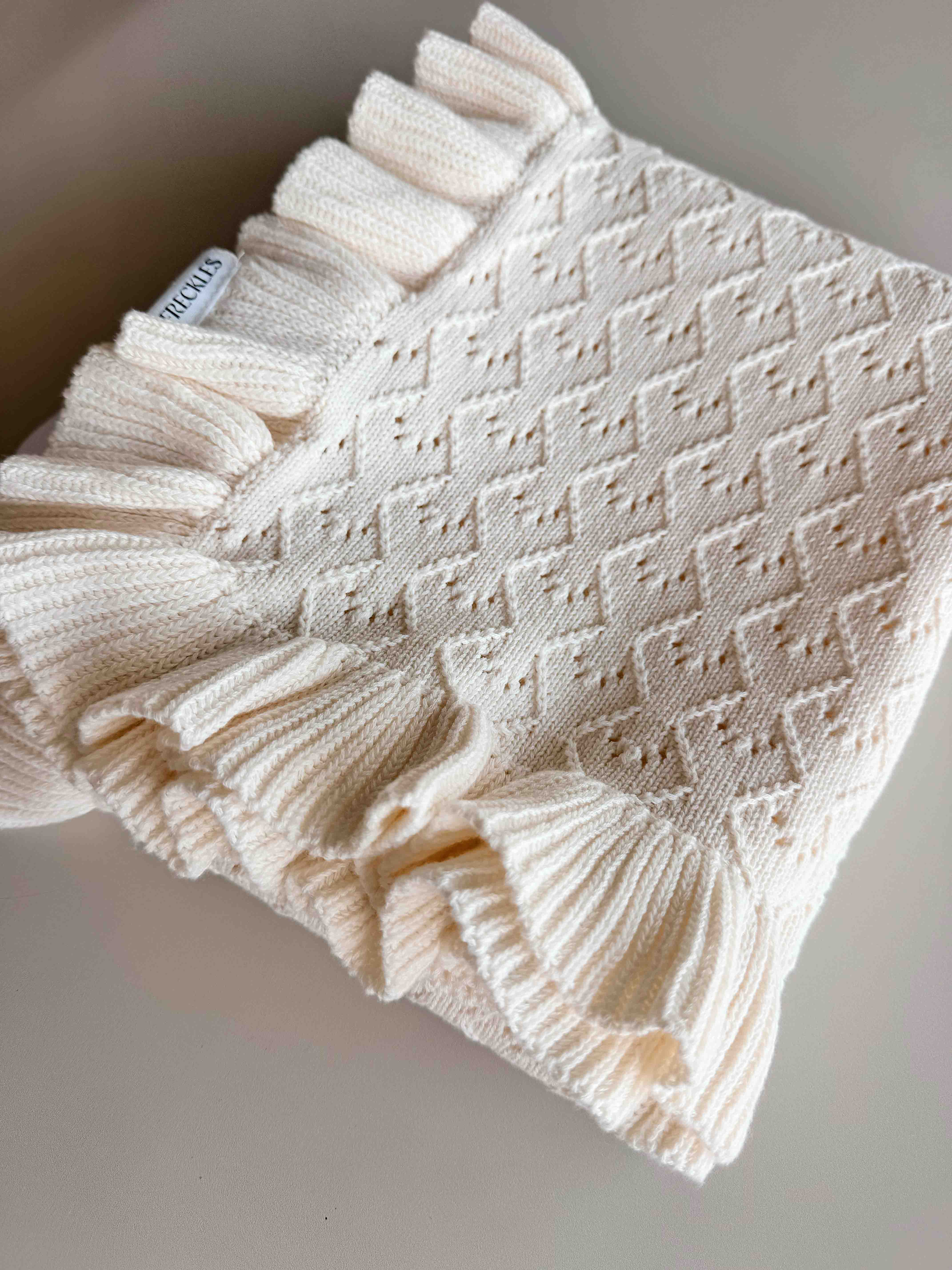 Mila Pointelle Cotton Blanket | Snow