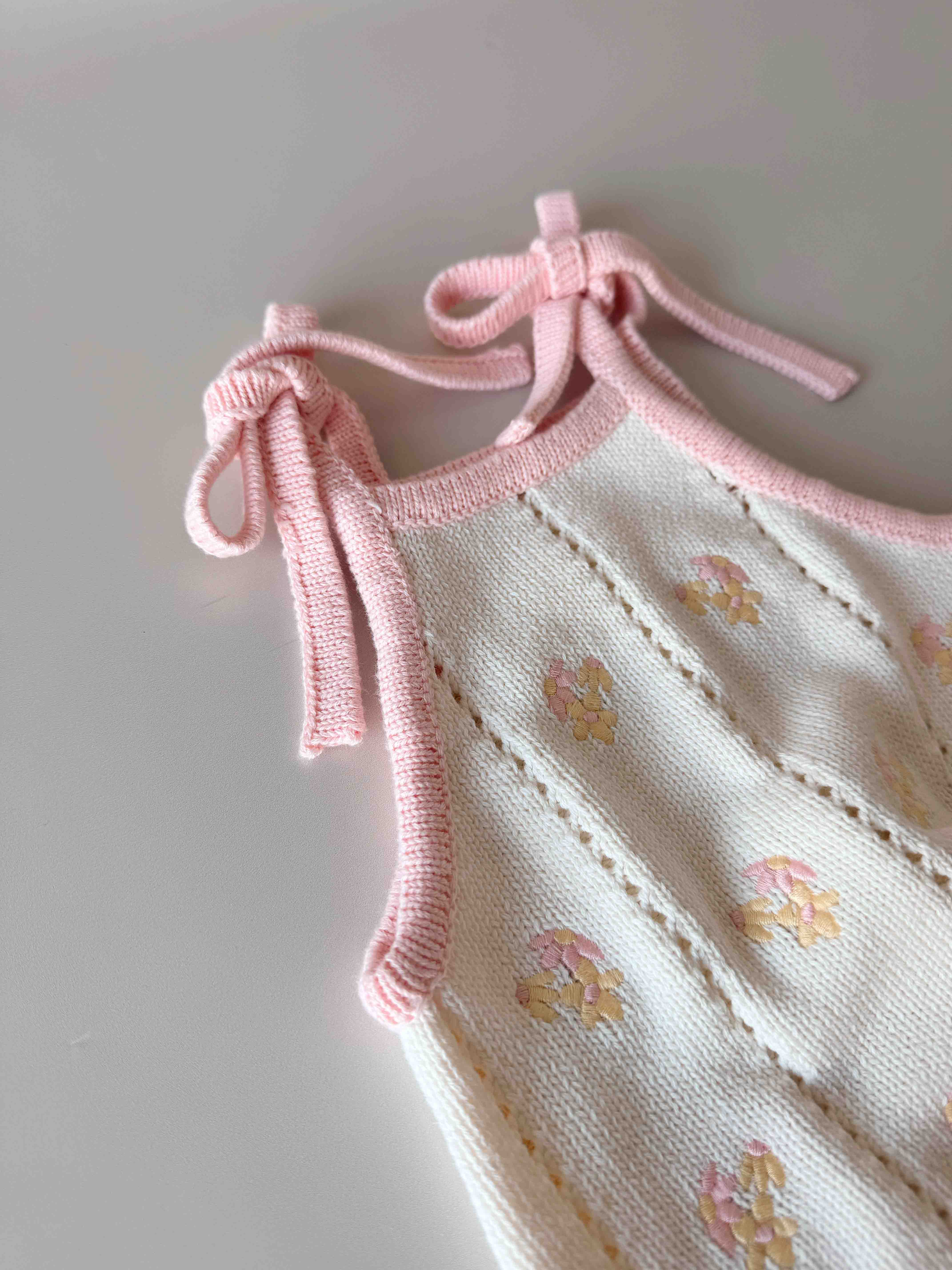 Bloom Pointelle Tie Romper | Cosmos