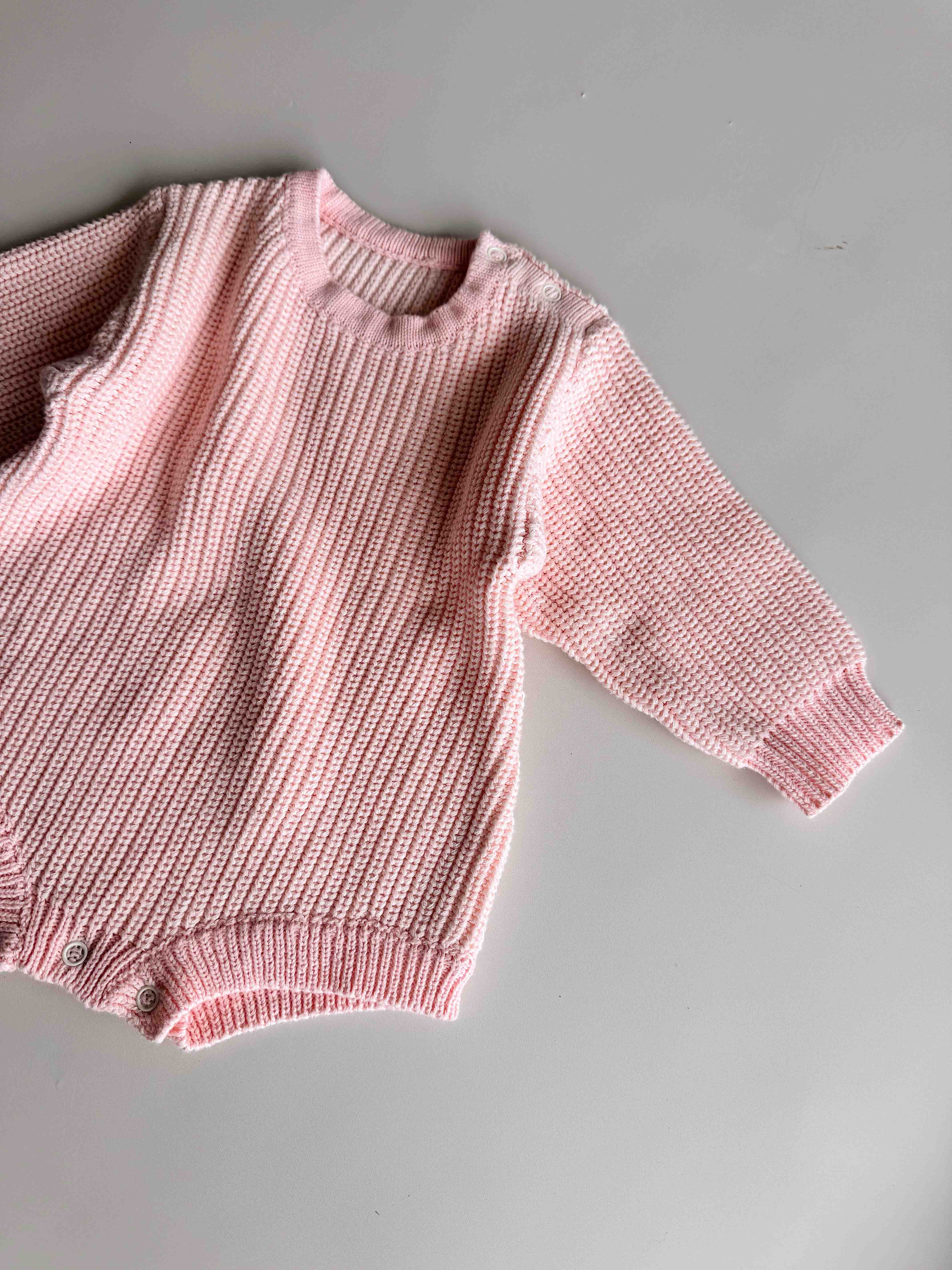 Chunky LS Romper | Sweetpea