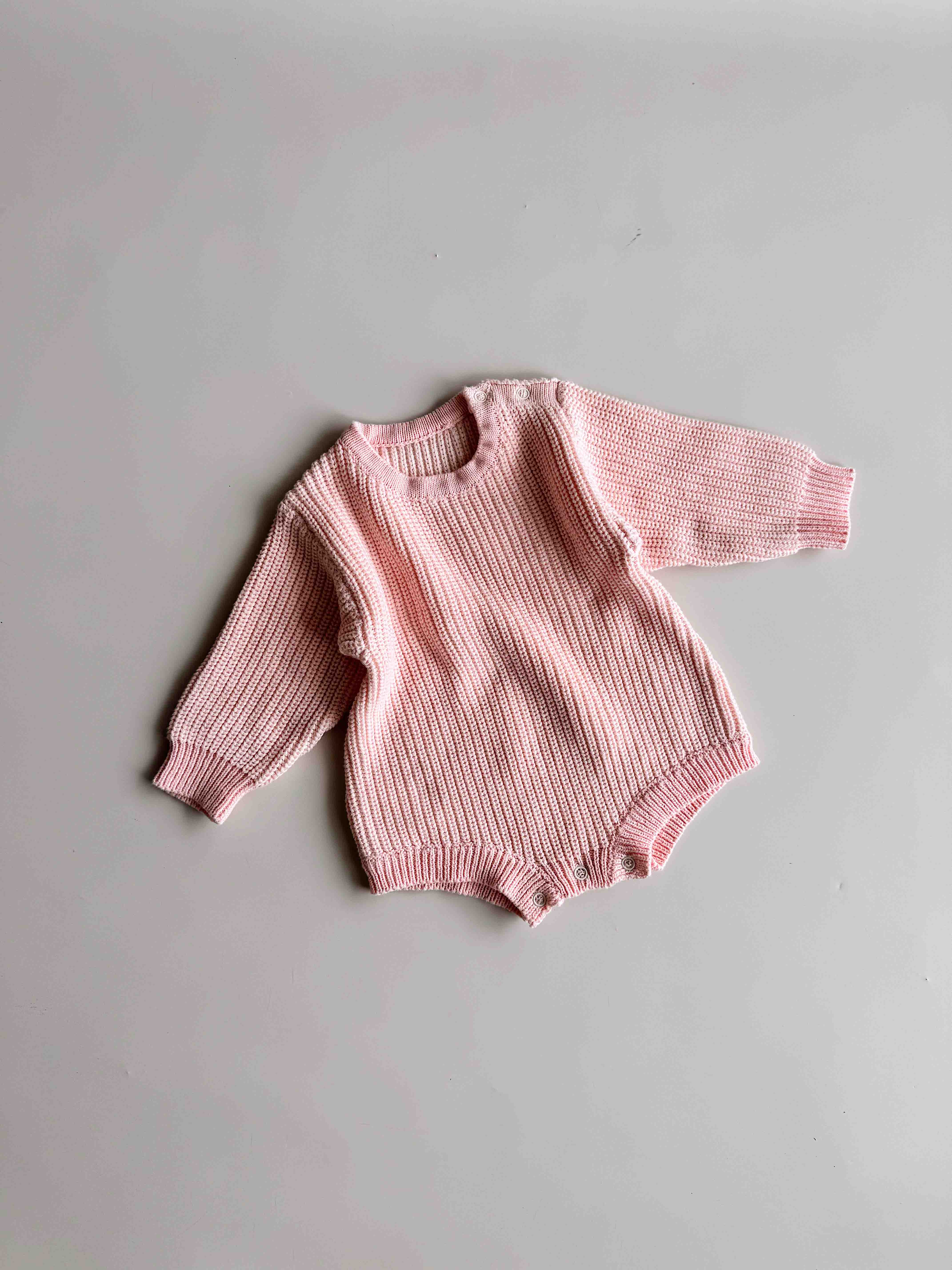 Chunky LS Romper | Sweetpea