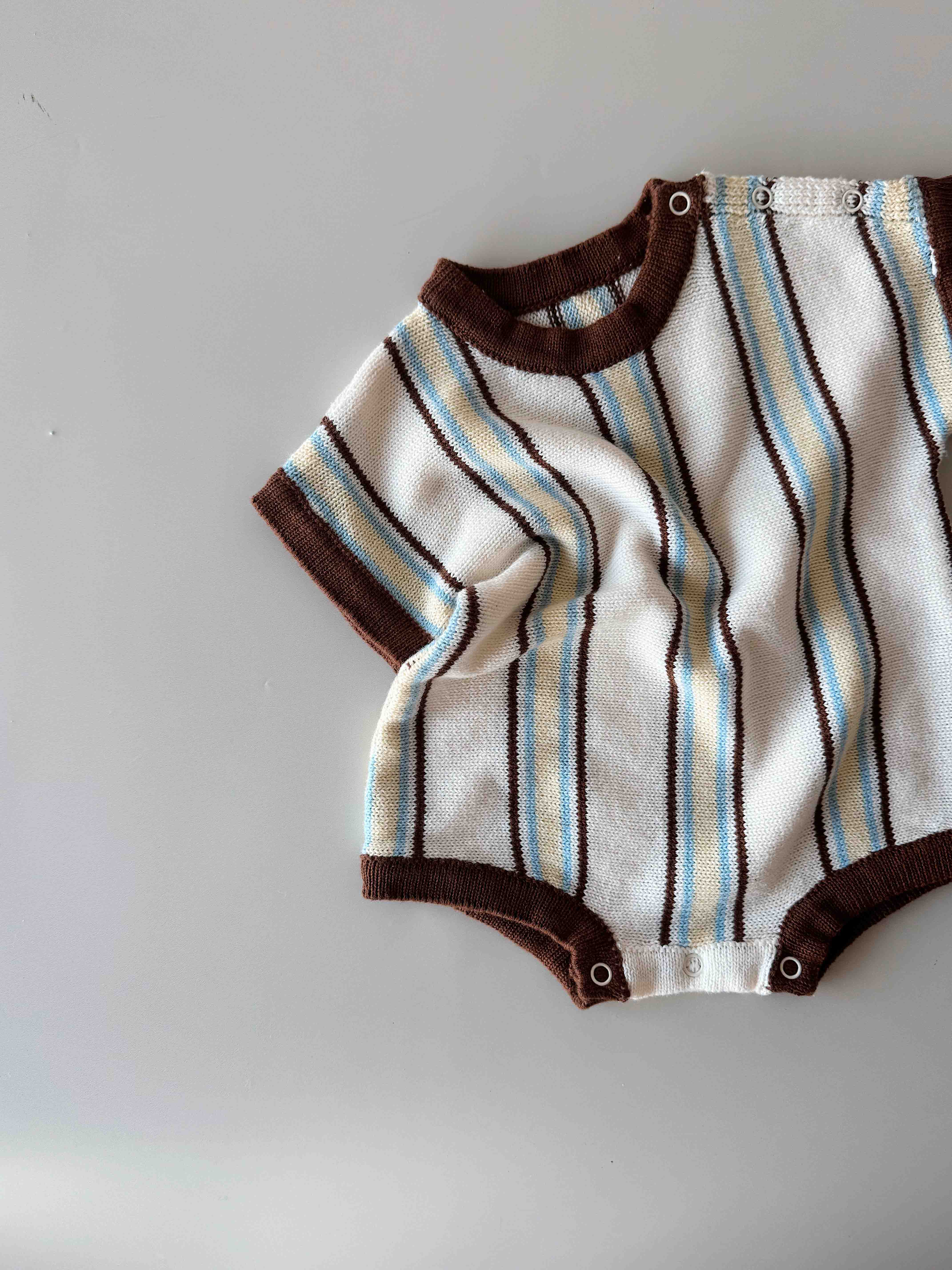 Retro Stripe Romper | Azure