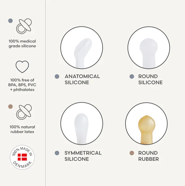 Baby's First Pacifier 4 Pack| Latex | Blush