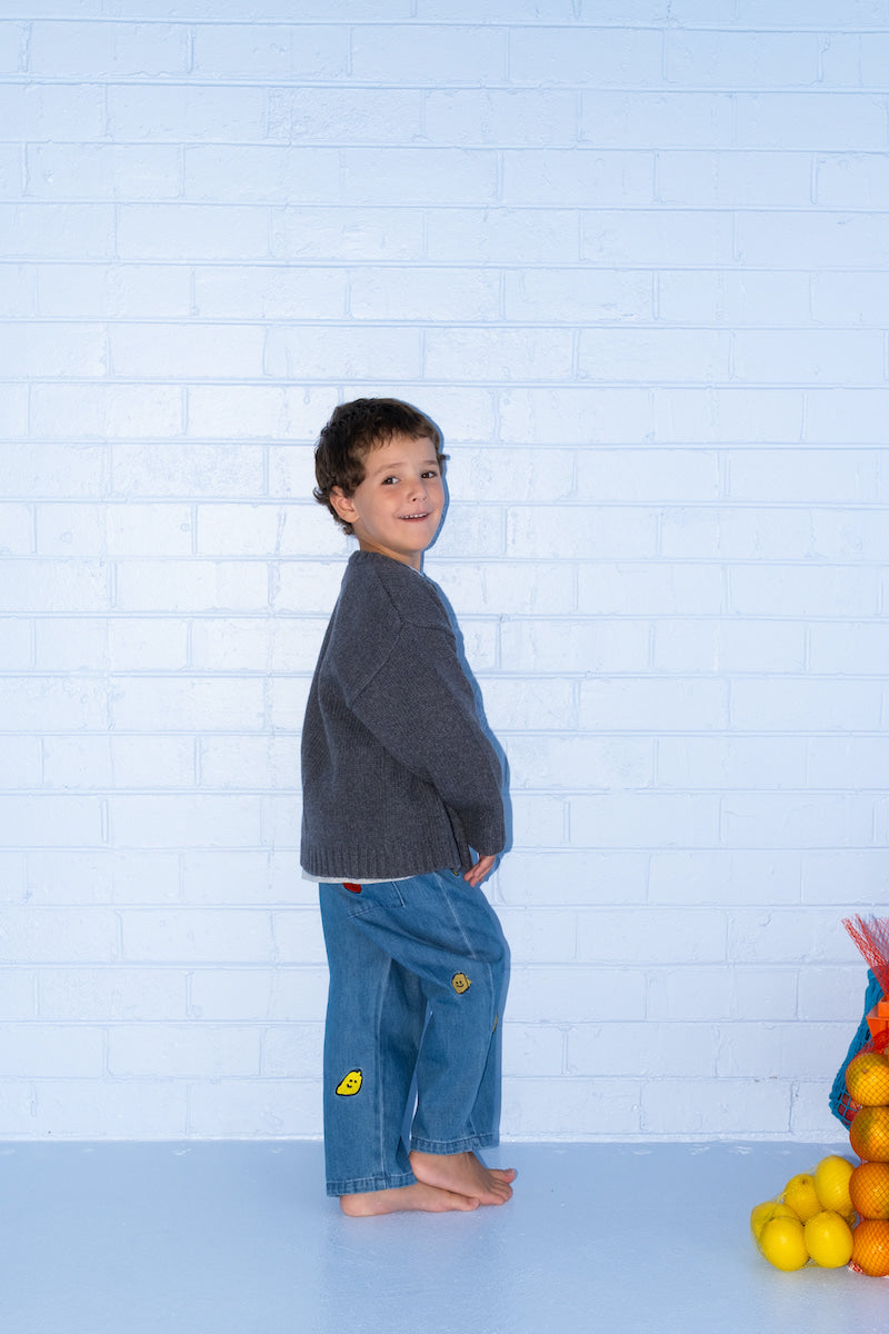 Organic Fruit Salad Denim Pants