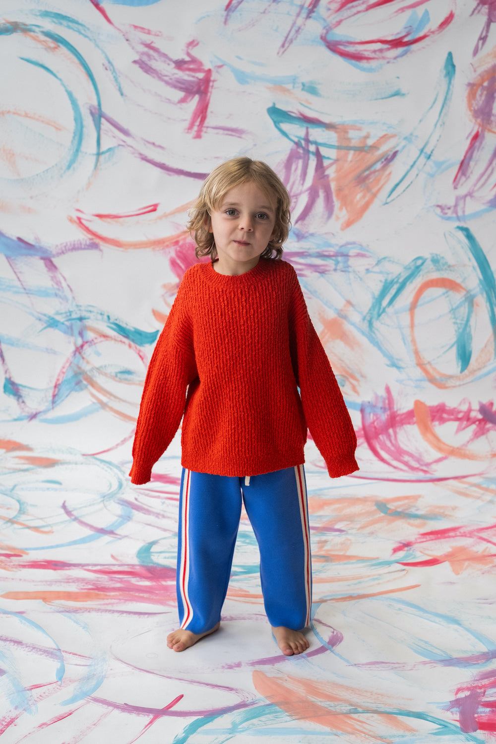 Organic Textured Boucle Knit Pull Over - Sauce