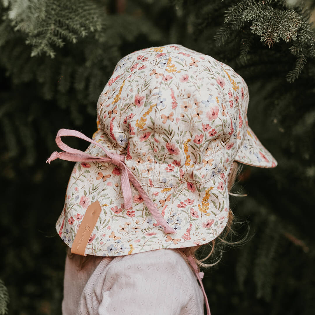 Lounger Baby Flap Sun Hat | Paris / Rosa