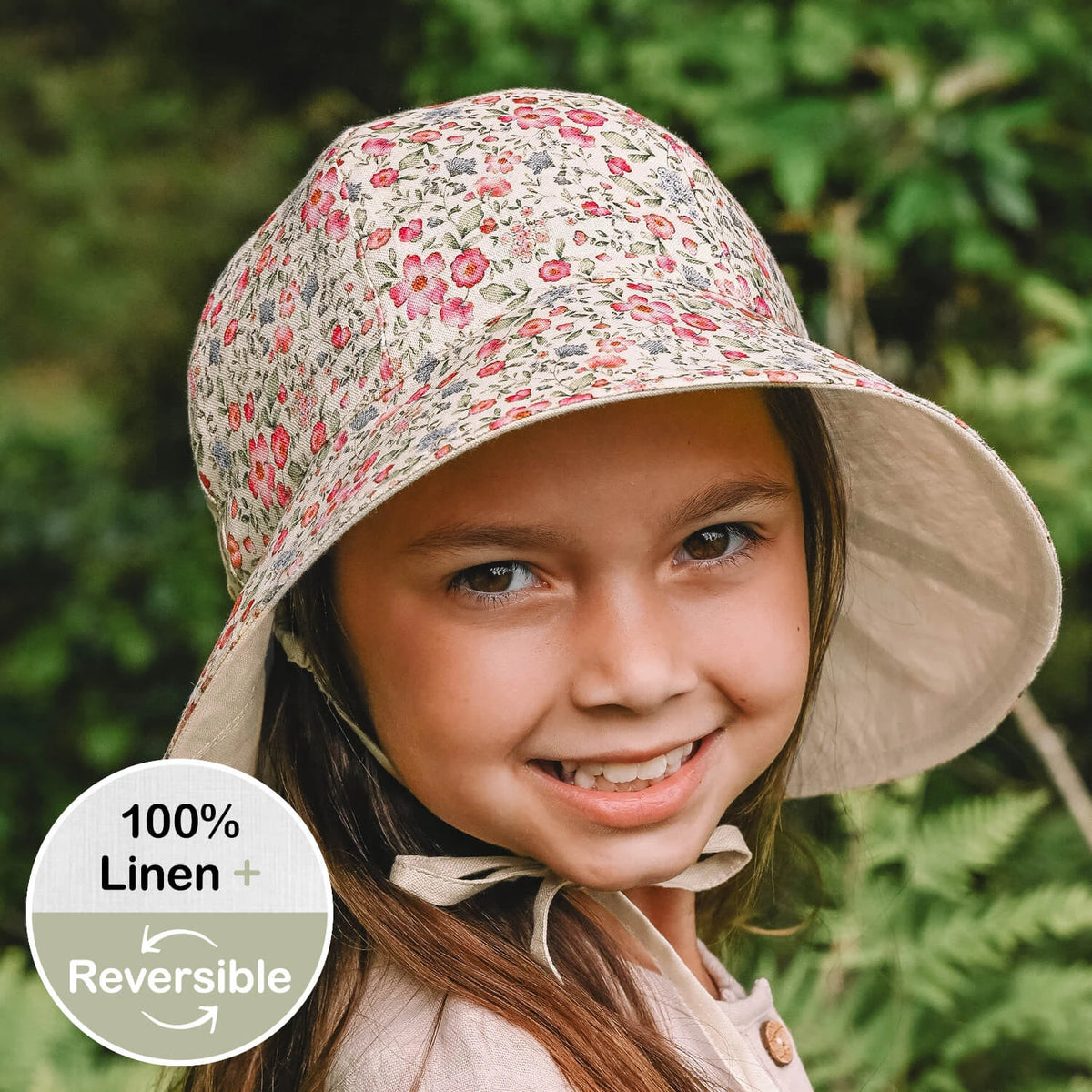 Wanderer Panelled Bucket Sun Hat | Francesca / Flax