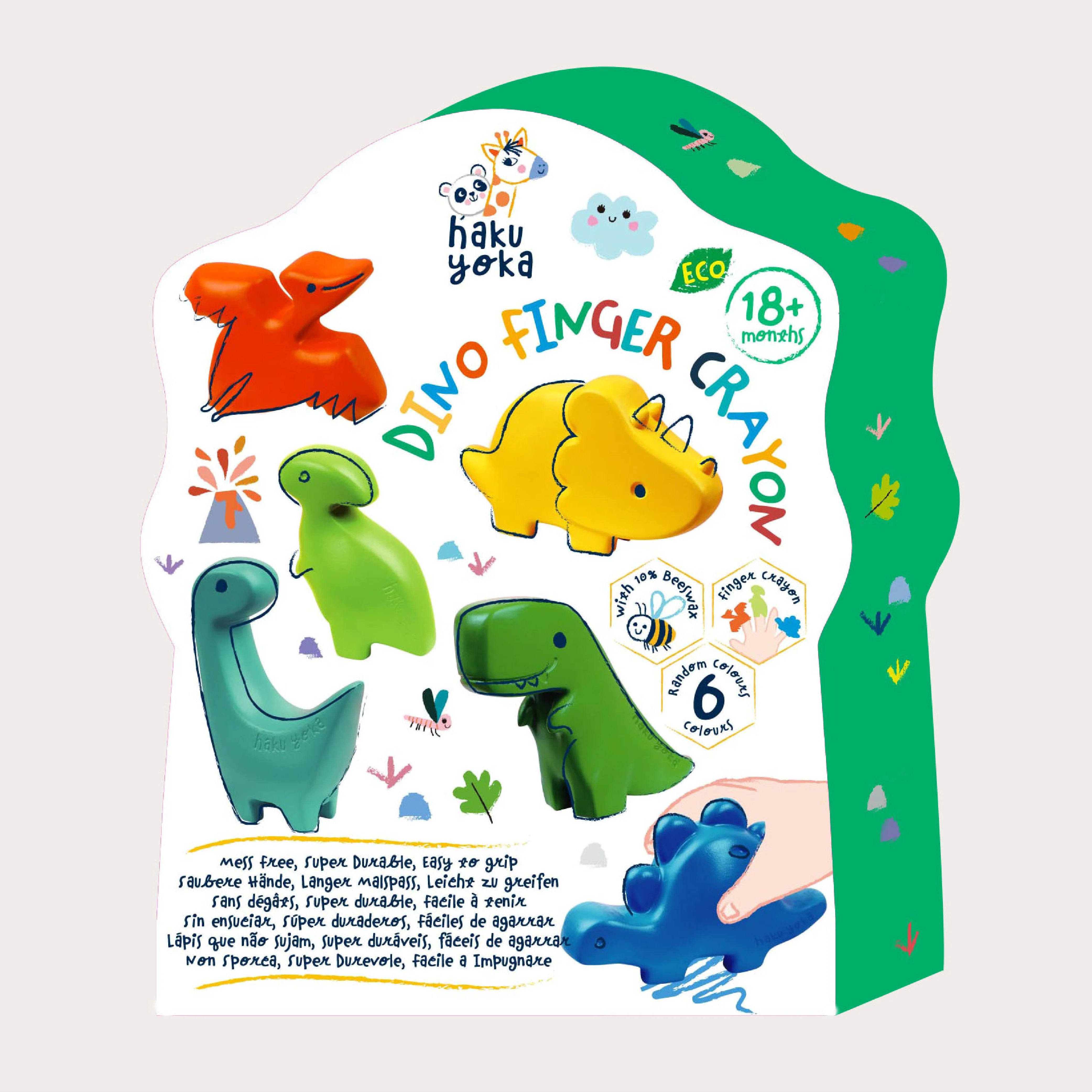 6 Finger Crayons | Dino