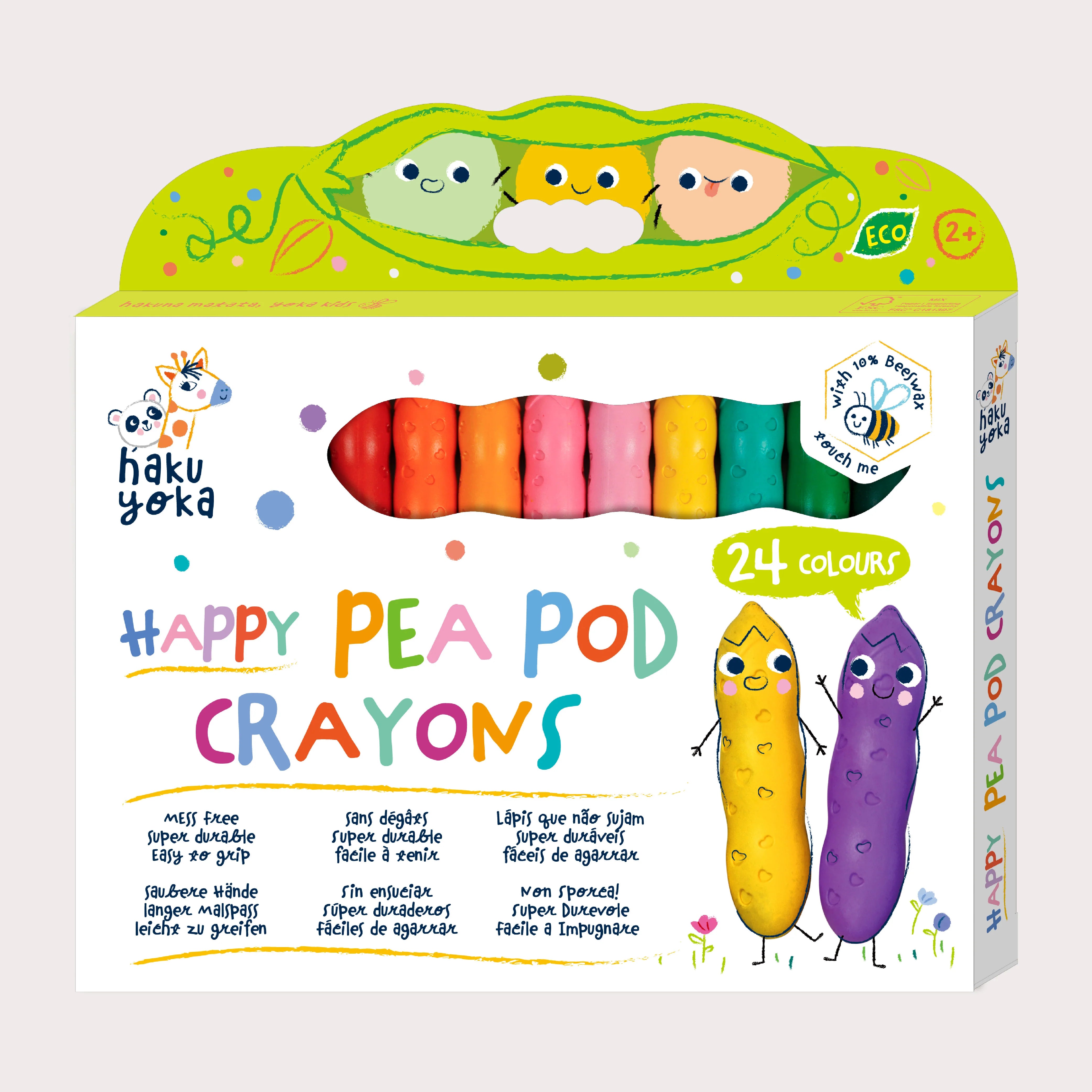 Happy Pea Pod Crayons | 24 pack