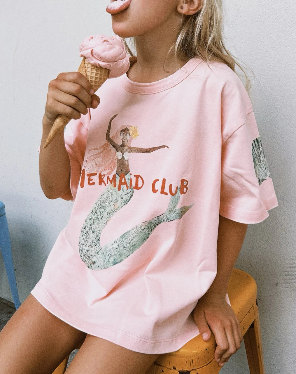 Kids Tee Mermaid Club | Pink