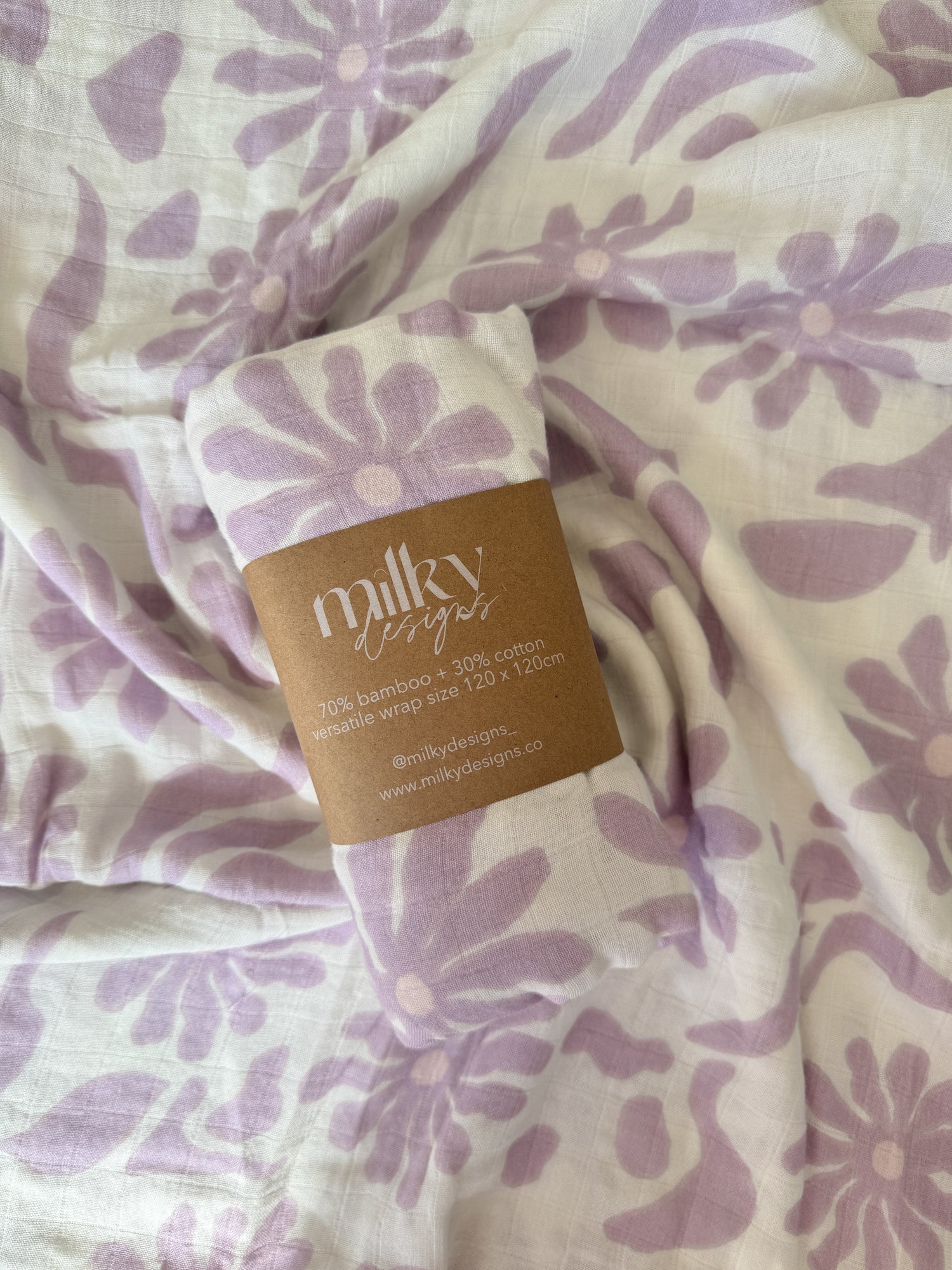 Swaddle Wrap | Lilac Flowers
