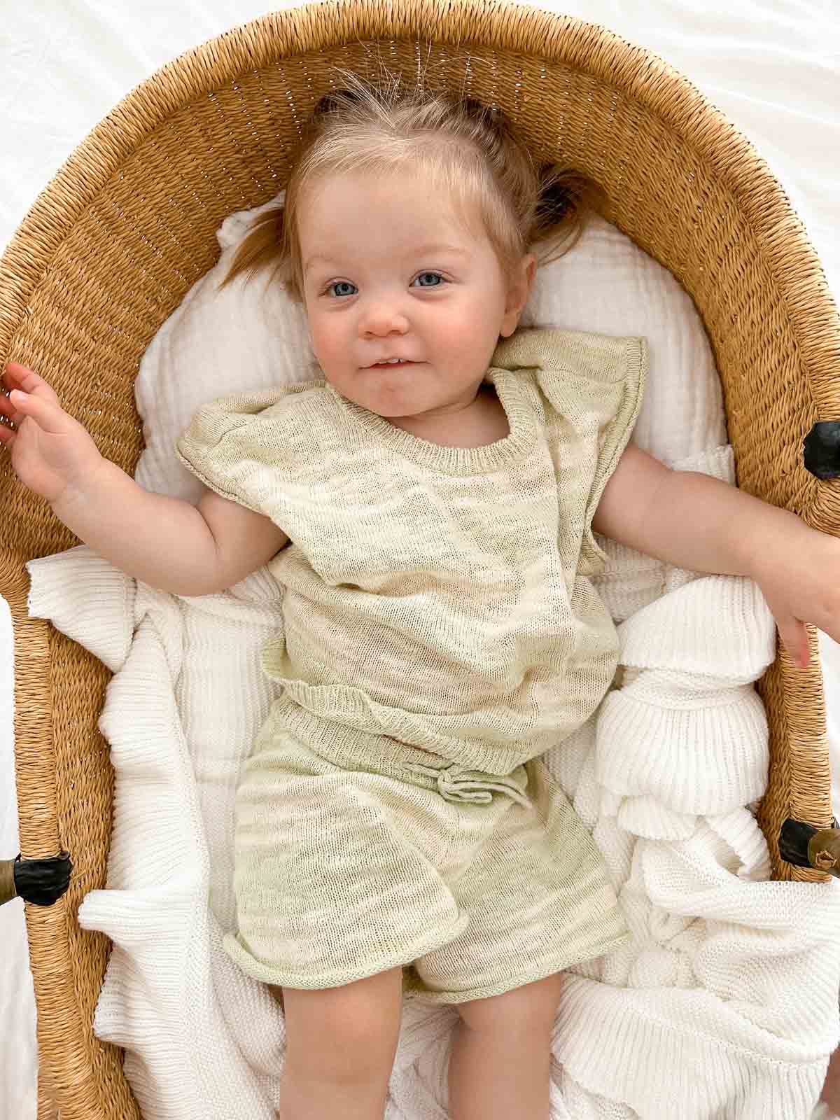 Kori Slub Cotton Shorts | Honeydew