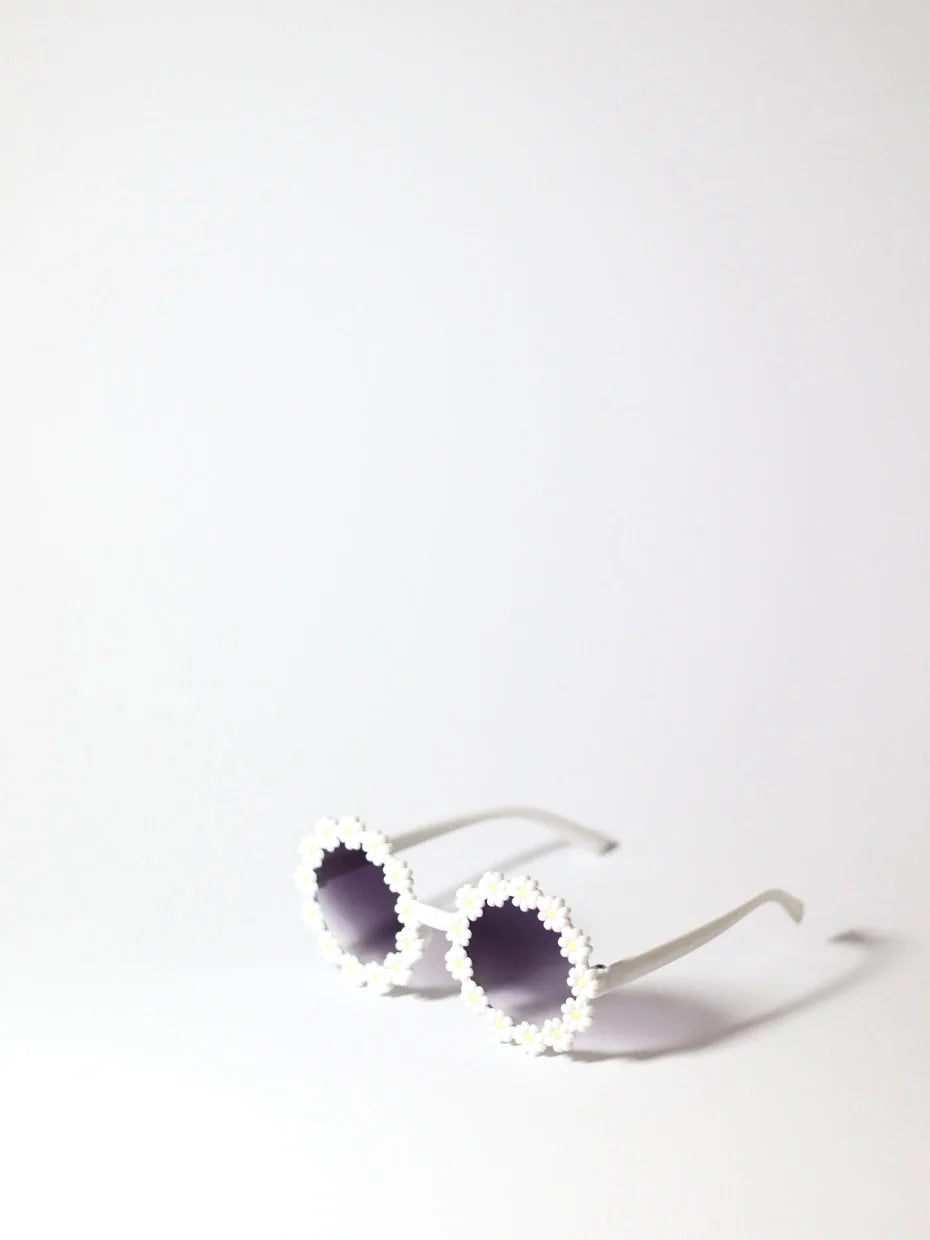 Kids Sunglasses | Flower Power White