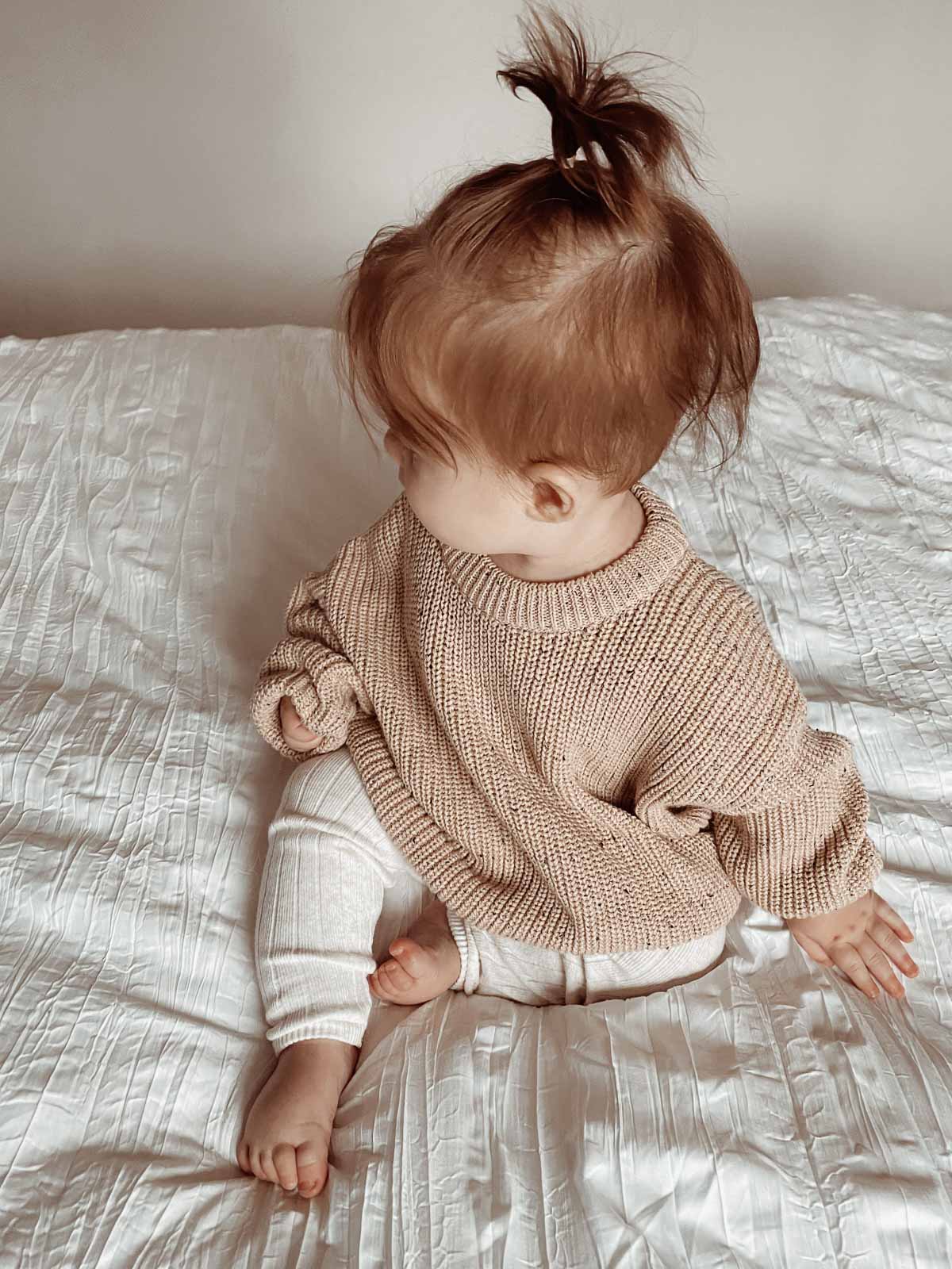 Jamie Unisex Cotton Sweater | Latte Speck