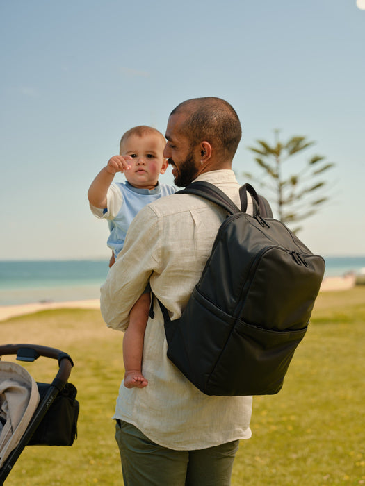 Multitasker Nappy Backpack | Black Weatherproof