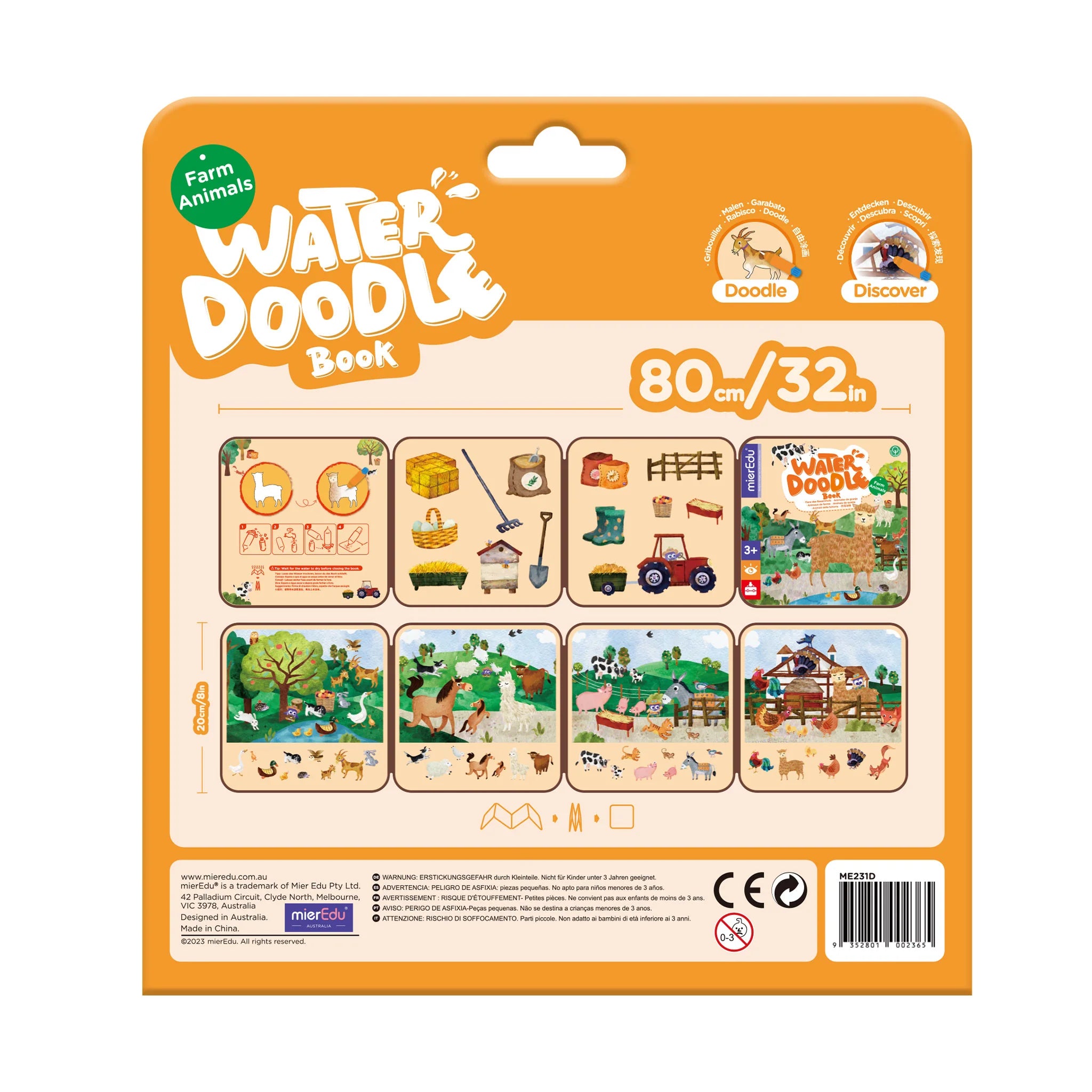 Water Doodle Book | Farm Animals