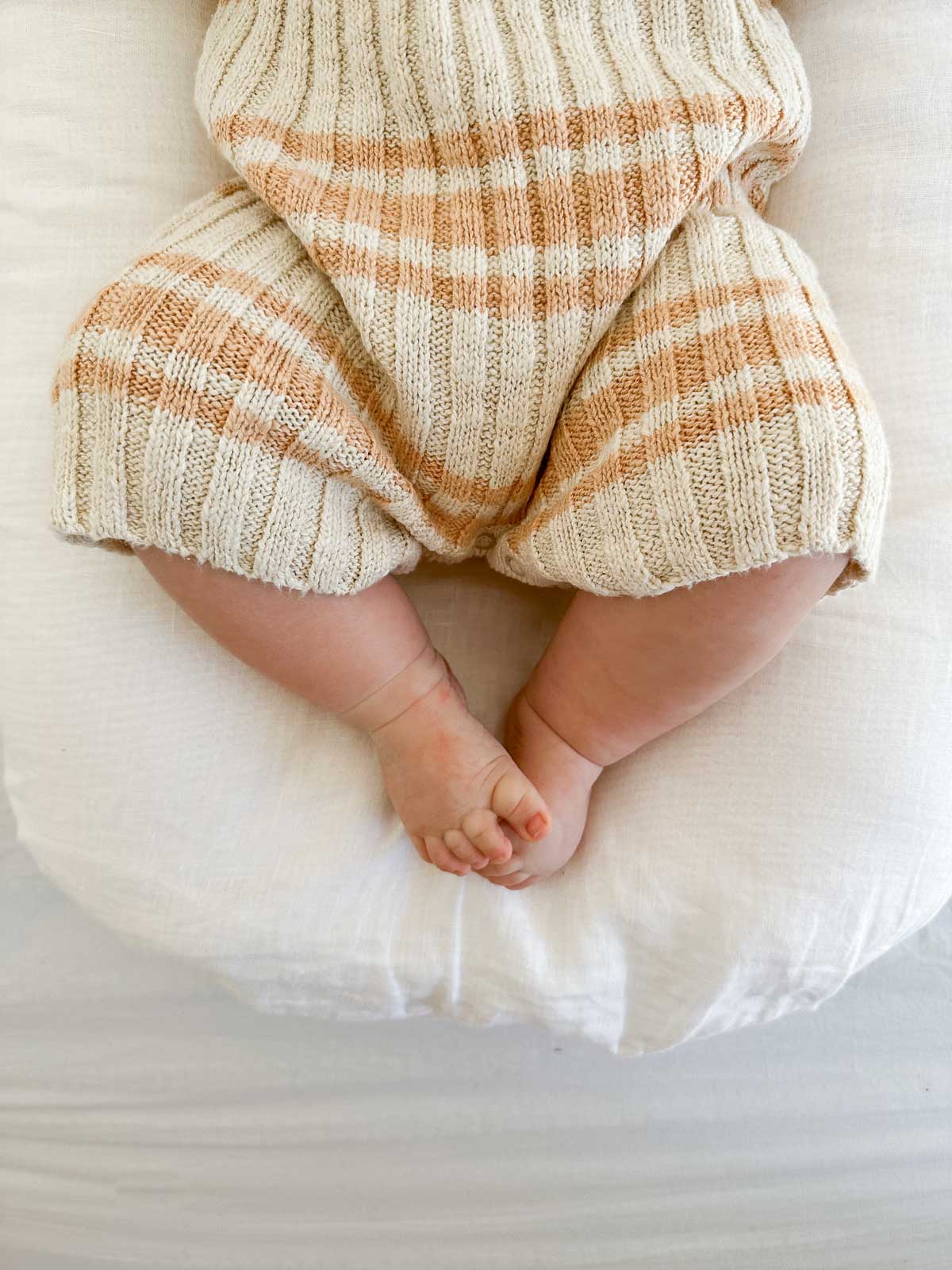 Billie Rib Romper | Peach
