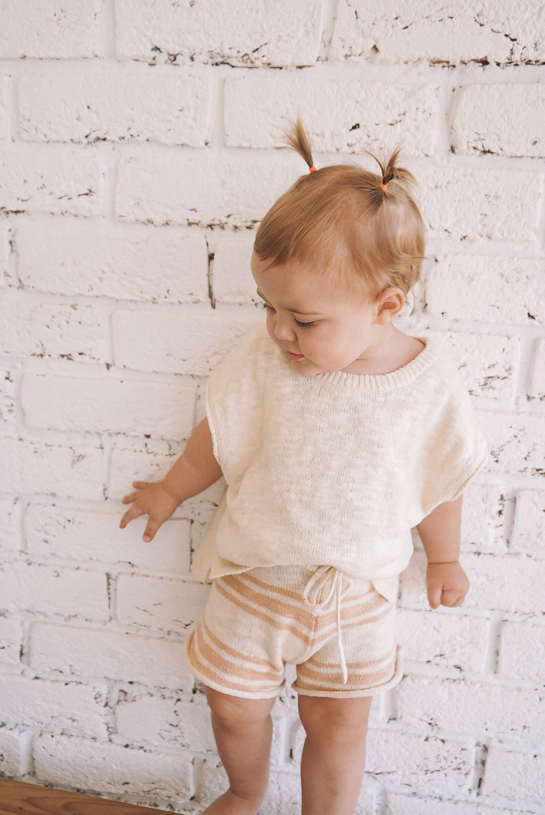 Kori Slub Cotton Shorts | Peach