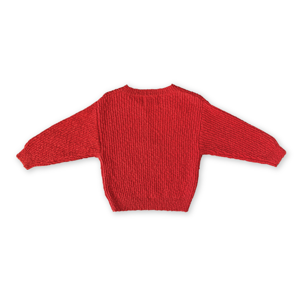 Organic Textured Boucle Knit Pull Over - Sauce