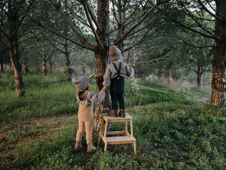 Granny Teddy Footless Tights | Dark Grey Blend | NEW