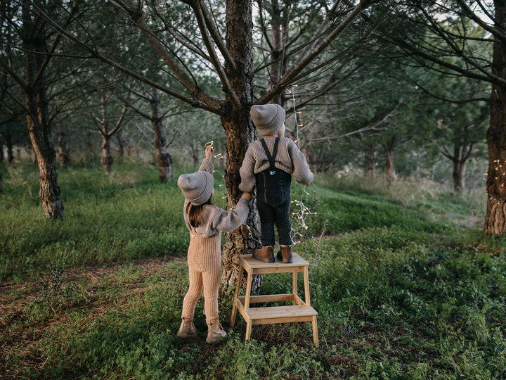 Granny Teddy Footless Tights | Light Brown | NEW