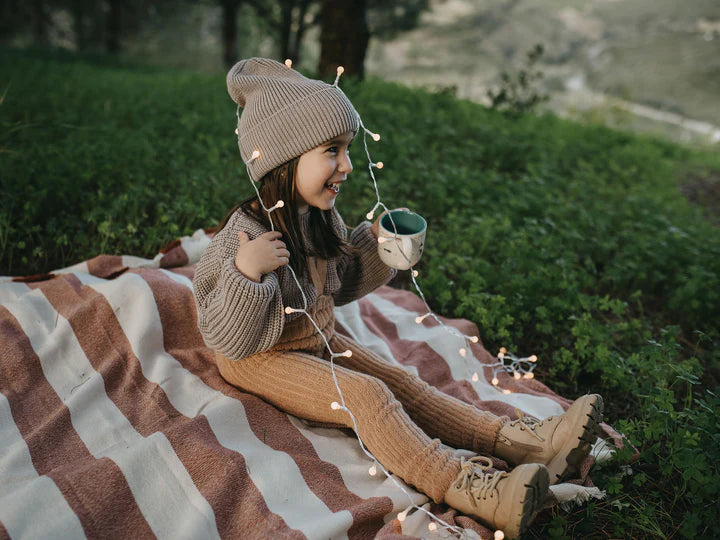 Granny Teddy Footless Tights | Light Brown | NEW