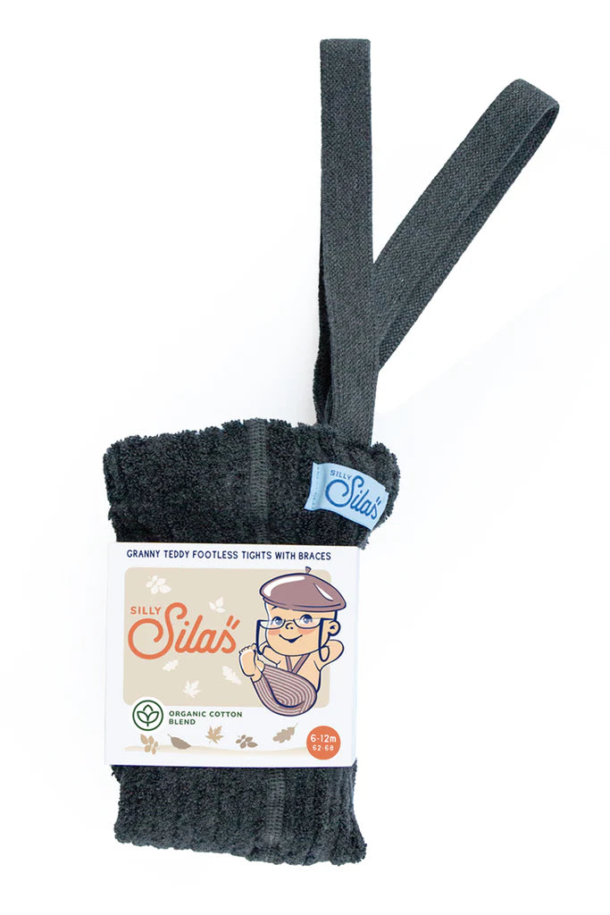 Granny Teddy Footless Tights | Dark Grey Blend | NEW