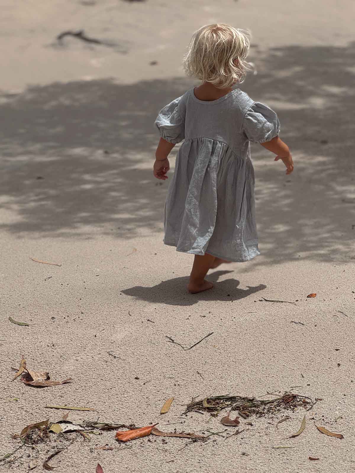 Pippa Linen Dress | Seafoam Blue Petite Check