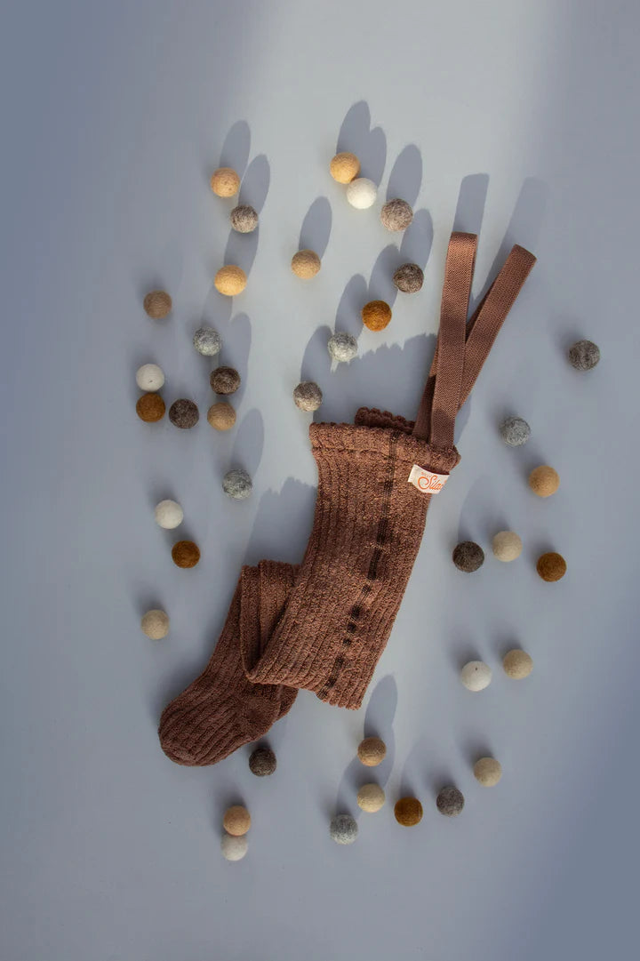 Granny Teddy Footed Tights | Granola | NEW