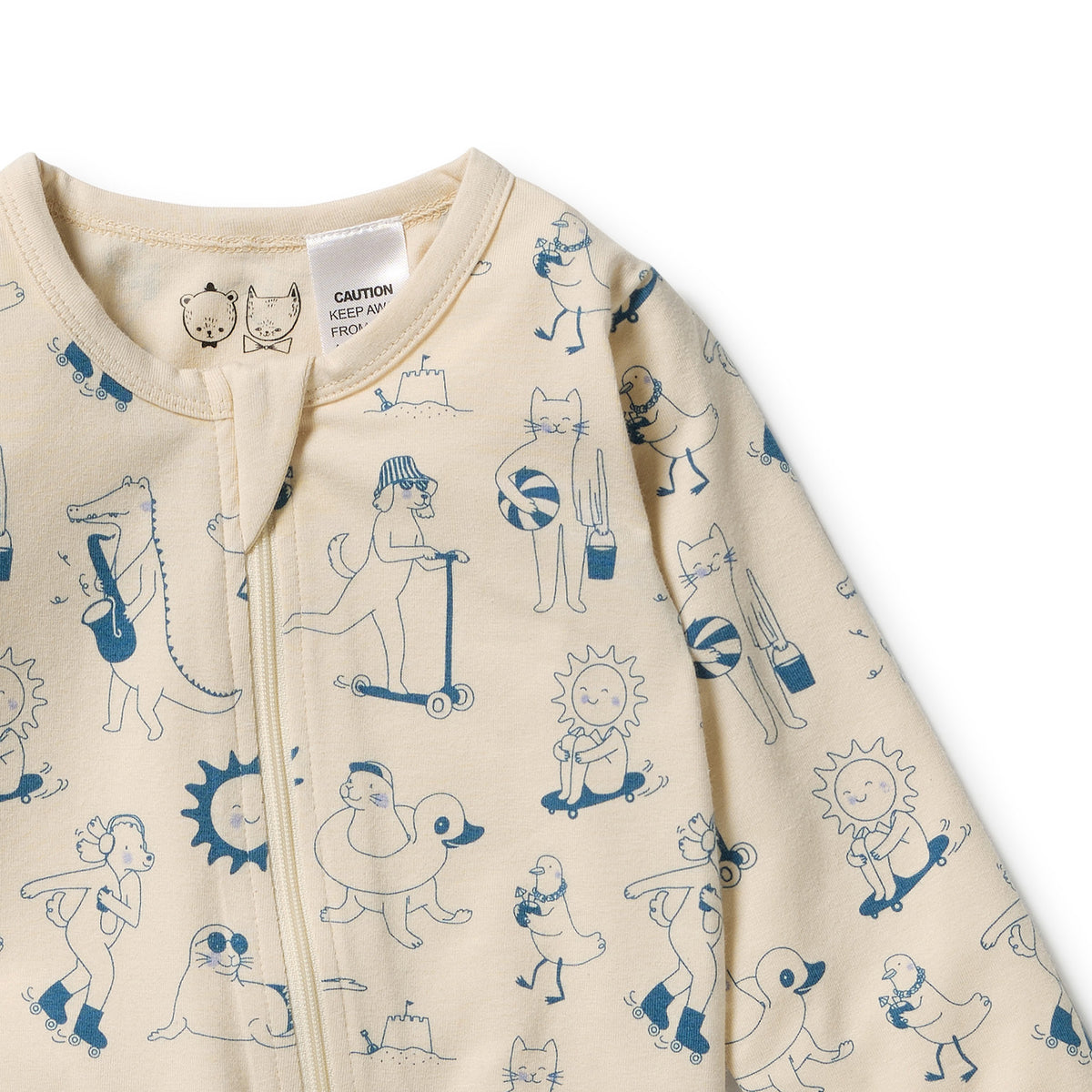 Organic Zipsuit with Feet | Tout est Magique