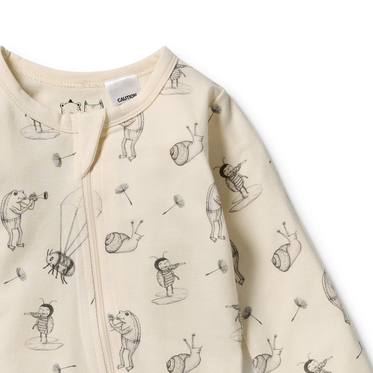 Organic Zipsuit with Feet | Whispering Willows