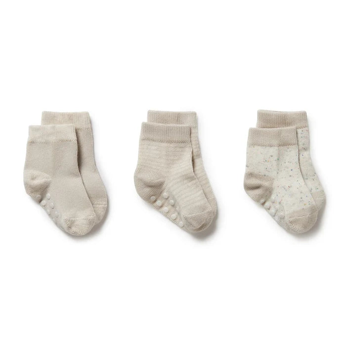 Organic 3 pack Socks | Clay