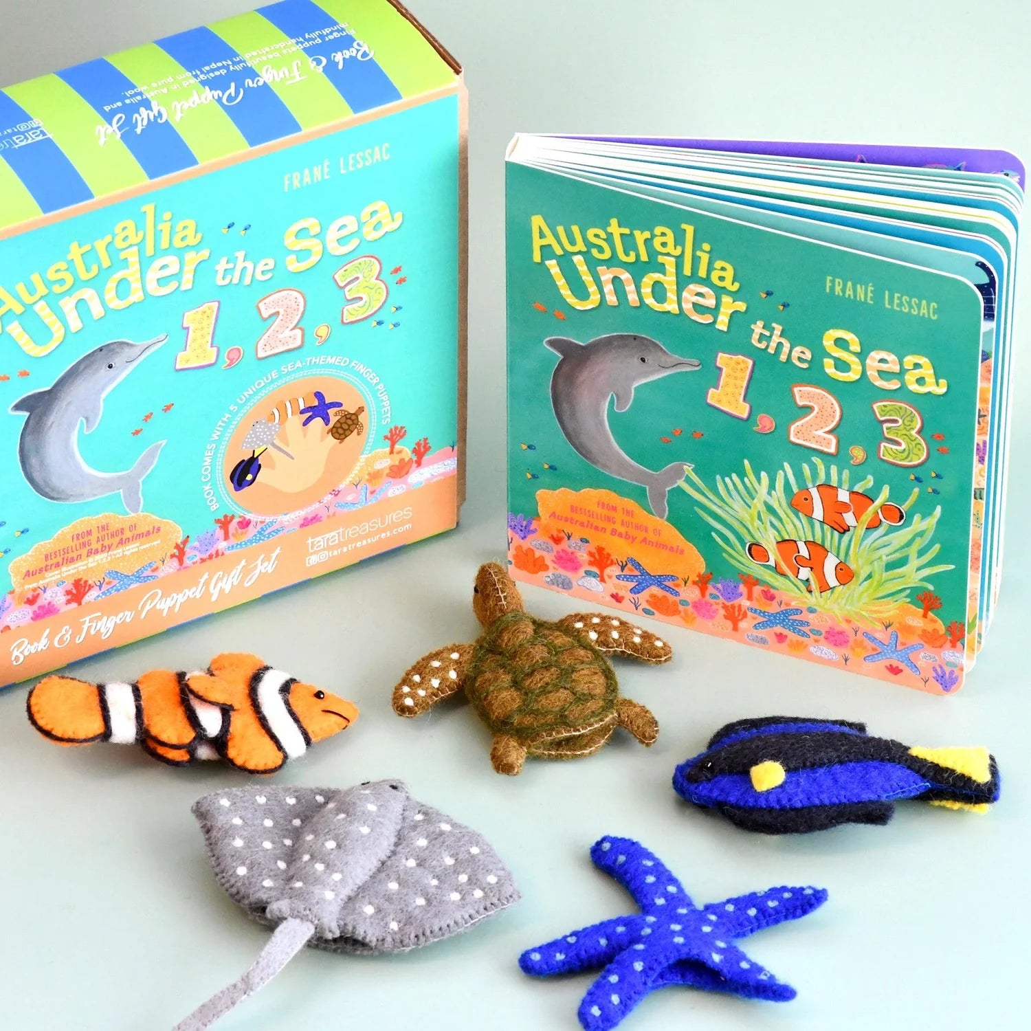 Book & Felt Finger Puppets | Under the Sea, 1,2,3