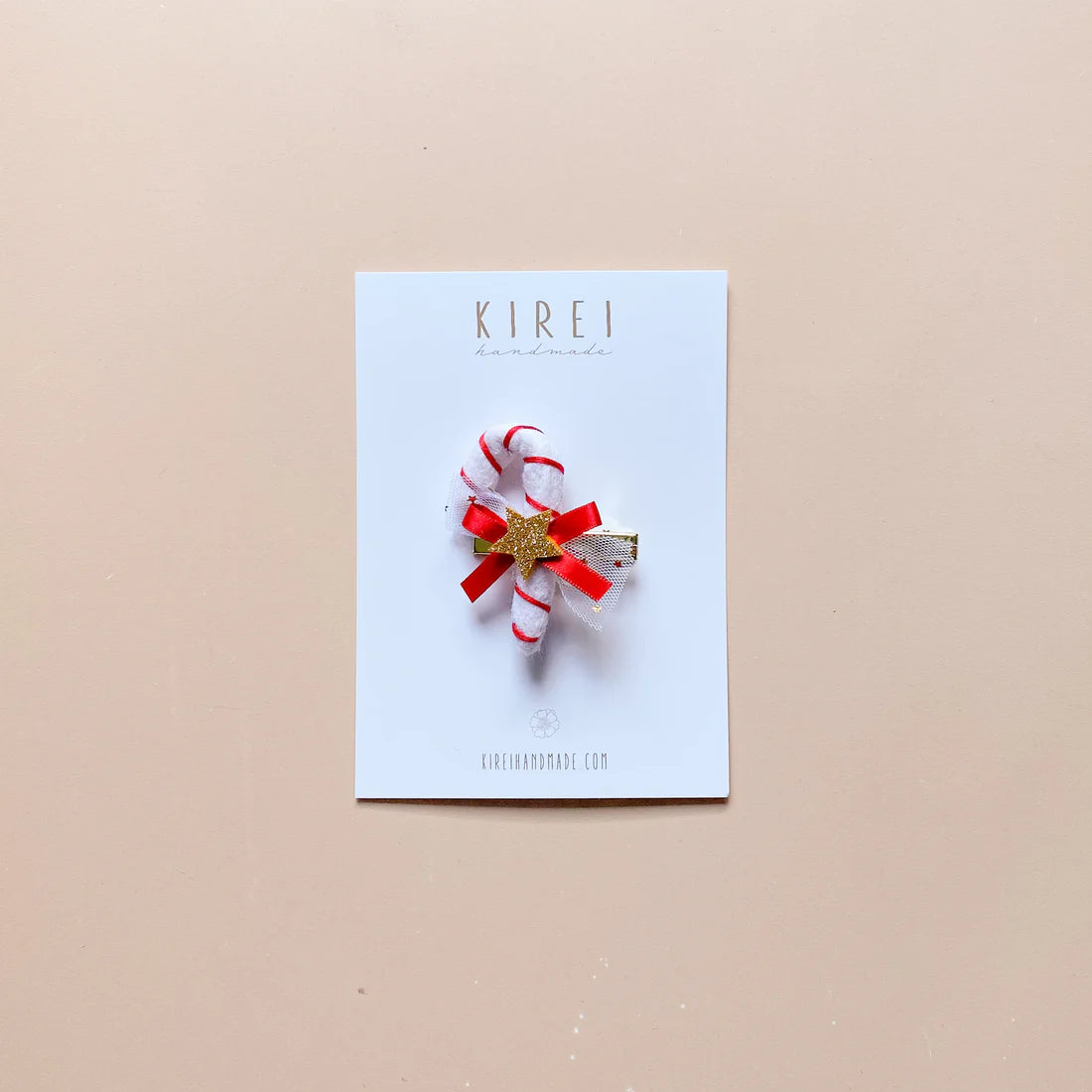 Alligator Clip | Red Candy Cane