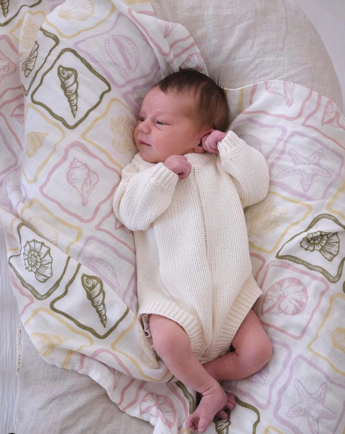 Swaddle Wrap | Citrus seashell